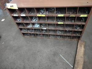 lot 69 image: Lawson Parts Bin with SAE Fine Thre...