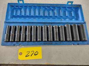 lot 270 image: 12 Deep Impact Sockets 10-27...