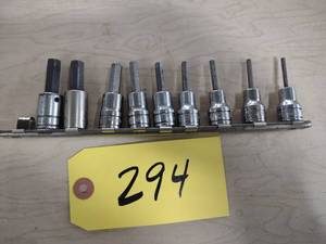 lot 294 image: 38 Allen Hex Sockets...