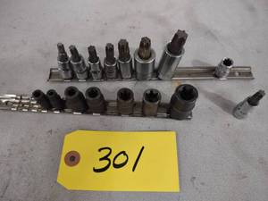 lot 301 image: 38 Torx  Star Sockets...