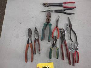 lot 348 image: Assorted Pliers...