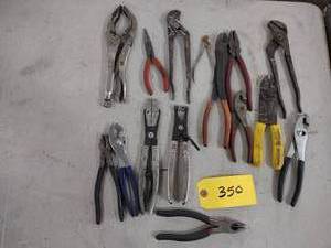 lot 350 image: Assorted Pliers...