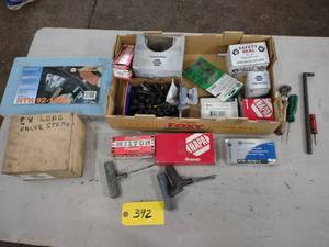 lot 392 image: Assorted Tire Tools & Hardware...