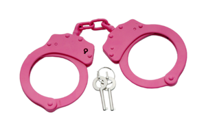 PINK HANDCUFFS WITH HEAVY DUTY HANDCUFF