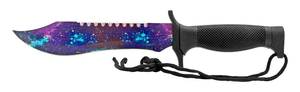 12.5 Tactical Dao Blade Hunting Bowie Knife with Leg Drop Holster - Starry Nights Sky