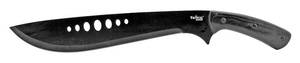 19.25 Curved Bowie Hunting Knife with Nylon Carrying Sheath - Black