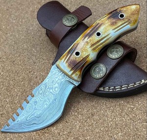HANDMADE 6.5 Custom Damascus Steel Hunting Mini Tracker Knife�