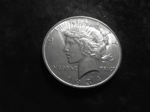 1934 D Double Die Silver Peace Dollar