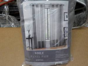 lot 43 image: 2 Voile Grommet top panels