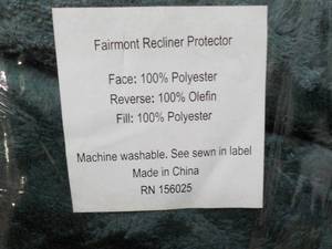 lot 52 image: Fairmont recliner protector.