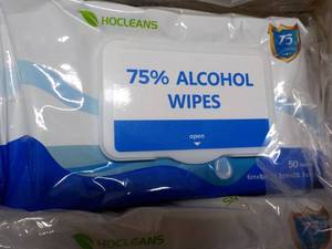 lot 88 image: case of 1200 Hocleans alcohol wipes