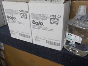 lot 94 image: 4 2 liter jugs GoJo hand cleaner.