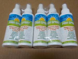 lot 100 image: 5 4 oz. pain spray.