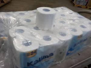 lot 150 image: 96 rolls Kalima 2 ply toilet paper.