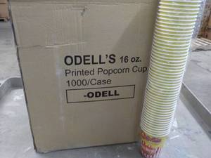 lot 151 image: 1000 ODells 16 oz. popcorn cups