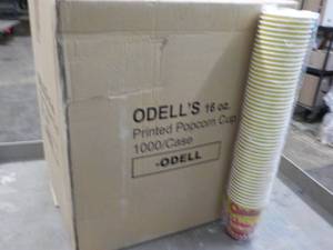 lot 155 image: 1000 ODells 16 oz Popcorn Cups