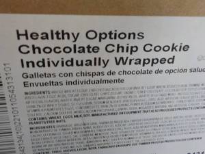lot 186 image: Healthy Options Chocolate Chip Cookie