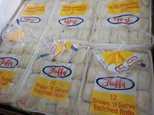 lot 196 image: Fluffy Brown-N-Serve rolls