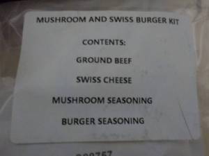 lot 247 image: Mushroom and Swiss Burger Kit