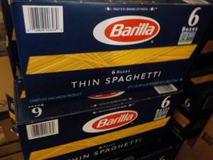 lot 303 image: Barilla thin spaghetti
