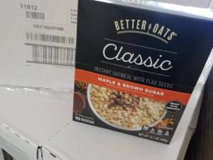 lot 317 image: Better Oats classic instant oatmeal