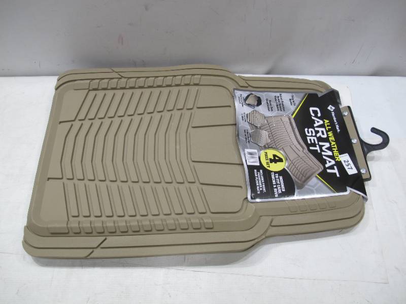 lot 257 image: NEW Members Mark All-Weather Automotive Floor Mats (4 pk., TAN)