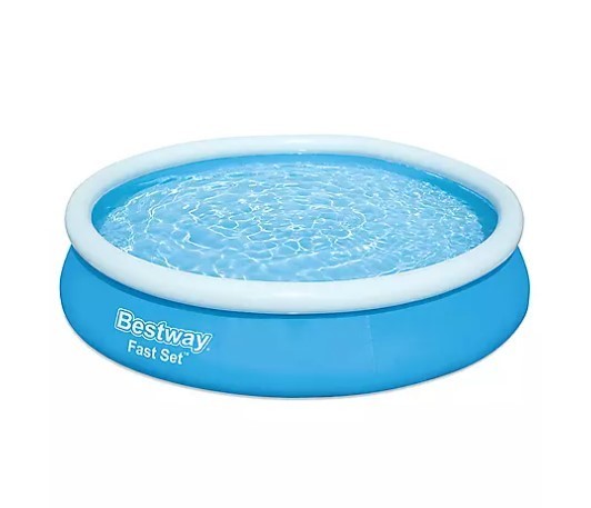 lot 337 image: Bestway Fast Set 12 x 30 Round Inflatable Pool Set