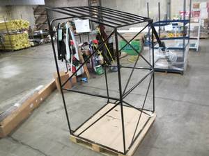 lot 126 image: Metal Frame Welded to Pallet - Perfect for Placing Tools, Rugs, umbrellas, or to build on