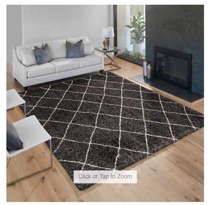 lot 185 image: Thomasville Bali Cloud Plush Shag, Marrah Gray - Rug Size  7 ft. 10 in. x 10 ft. - SMELLS
