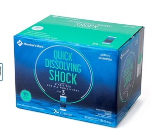 lot 409 image: NEW Members Mark Quick Dissolving Shock Stabilizer (1 lb., 24 ct.)