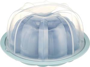 lot 411 image: NEW Nordic Ware Translucent Cake Keeper  Bundt Pan, Silver