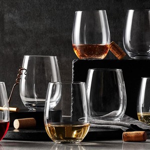 lot 412 image: Members Mark 8-Piece Stemless Crystal Wine Glass Set