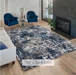 lot 196 image: Thomasville Bali Cloud Plush Shag, Sorrento Blue - Rug Size  5 ft. x 7 ft.