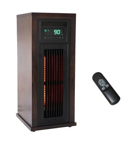 lot 244 image: NEW Members Mark 23 3-Element Infrared Wood Tower Heater with UV LED Light