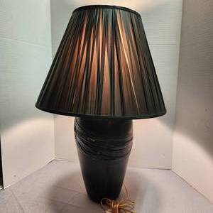Vintage Black Ceramic Table Lamp with Shade