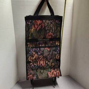 Canvas Floral Carrying Bag with Collaspible Wheels