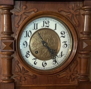 lot 2 image: Antique Lorenz Furtwangler Sohne German Regulator Wall Clock