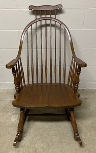 lot 83A image: Vintage Wooden Rocking Chair