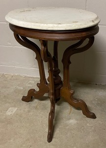 lot 25A image: Antique Victorian Marble Top Parlor Table