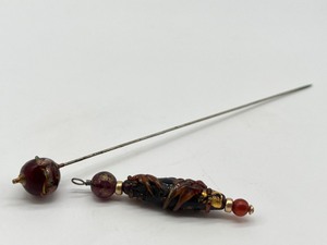 lot 196 image: Vintage Mosaic Glass Hatpin and Pendant