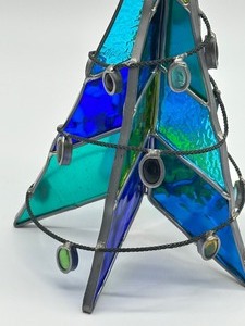 lot 188 image: Retro Stained Glass Christmas Tree