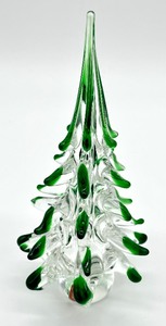 lot 182 image: Murano Glass Green and Clear Tree