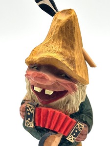 lot 181 image: Vintage Henning Norwegian Carved Gnome Figurine