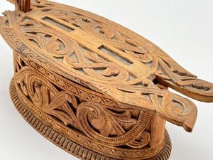lot 133 image: Antique Carved Swedish Tine Box