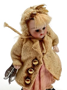 lot 138 image: Antique Miniature Doll Figurine with Her Ice Skates