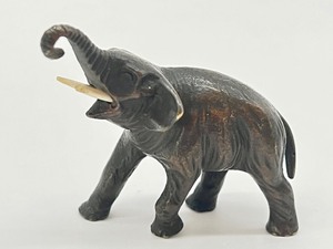 lot 136 image: Vintage German Miniature Bronze Elephant Figurine