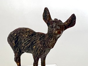 lot 145 image: Vintage Miniature Bronze Deer Figurine