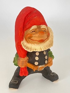 lot 158 image: Vintage Wooden Carved Henning Gnome Figurine