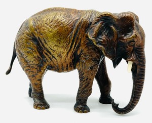 lot 245 image: Solid Bronze Elephant Sculpture from Austria