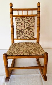 lot 248 image: Darling Vintage Doll Rocking Chair